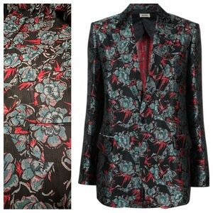 NEW Zadig & Voltaire Black Floral Vegy Jacquard Blazer Size 40